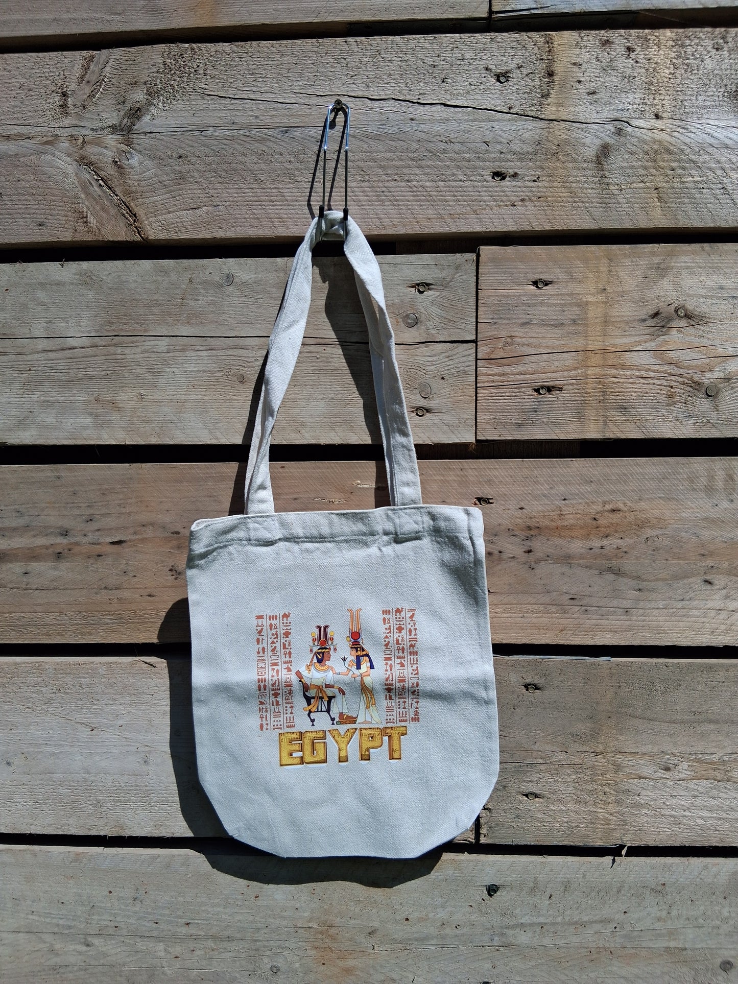 Pharaoh Couple Tote Bag – Ancient Egyptian Cotton Canvas | Kazana UK