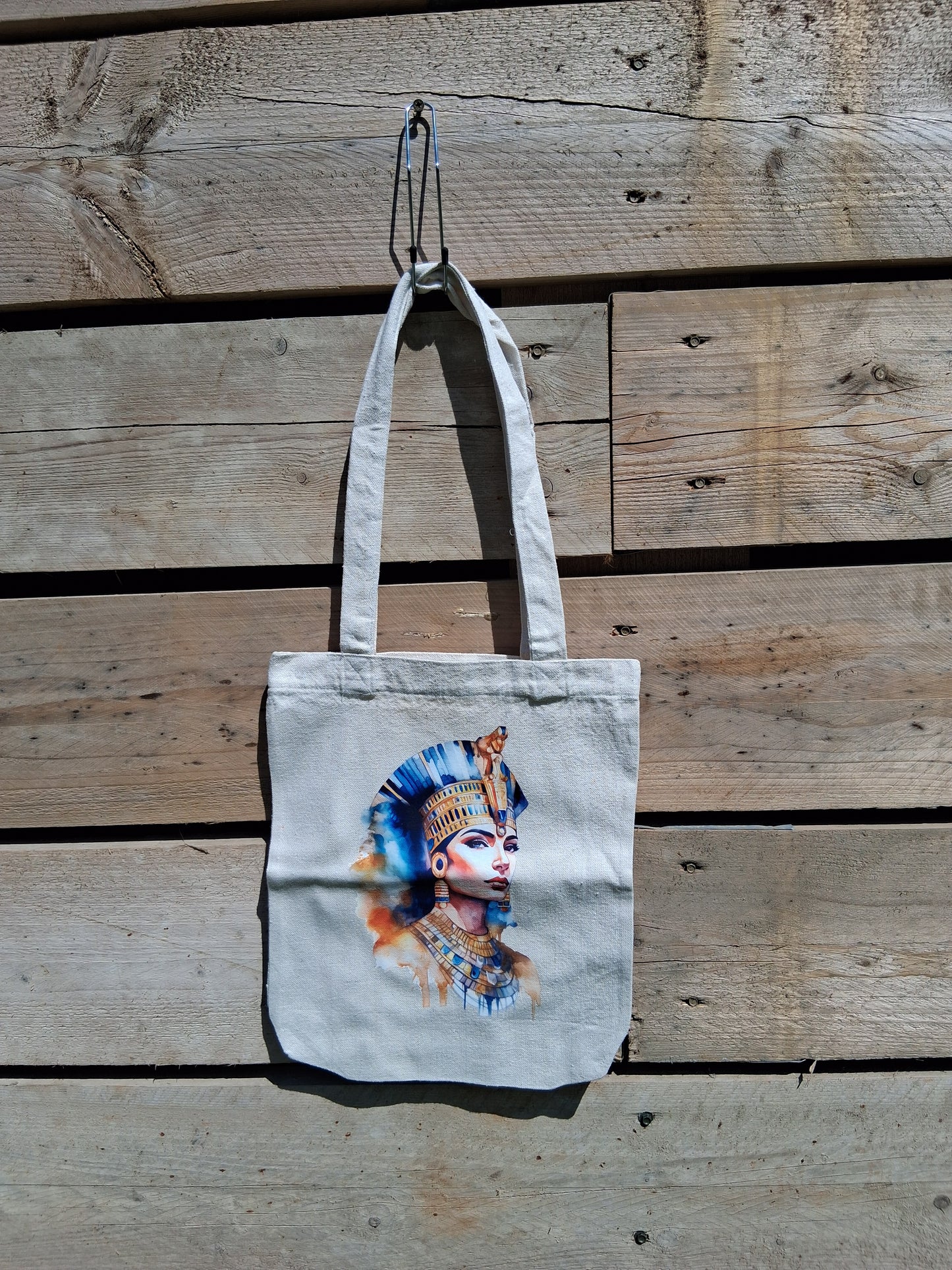 Iconic Queen Cleopatra Tote Bag - 100% Egyptian Cotton Canvas