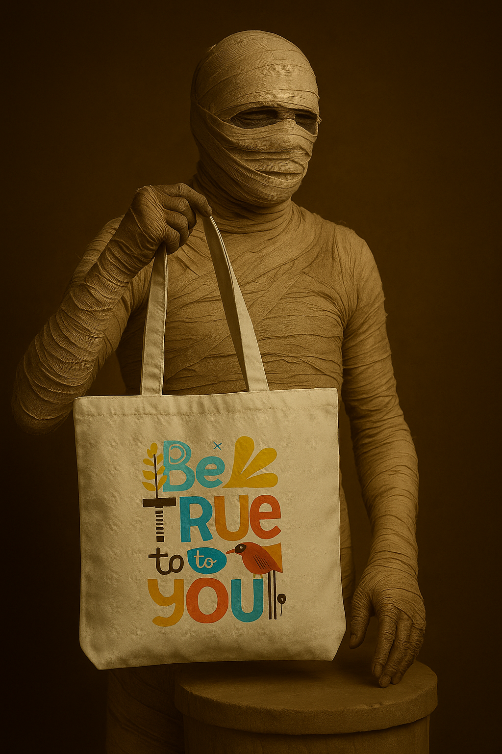 Be True to You Tote Bag – Colorful Cotton Canvas Shopper for Everyday Confidence