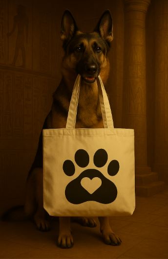 Dog Lover Cotton Tote Bag | Fun Puppy Design Shopper Bag UK